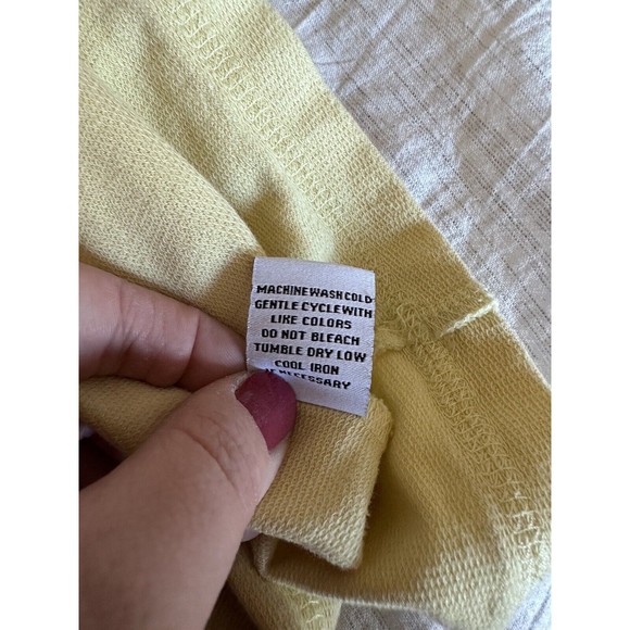 Habitat Clothes To Live In Womens Pullover Sweater Size L Yellow Boat Neck Boxy - Picture 9 of 11